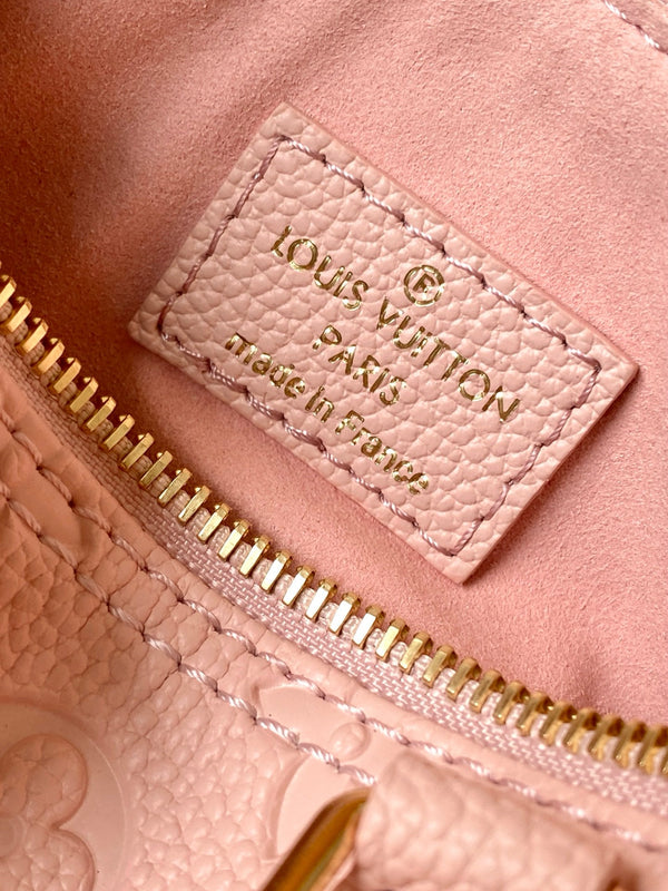 LV M27107 Nano Speedy Bag 10 Pearl Pink Monogram in Leather 278113