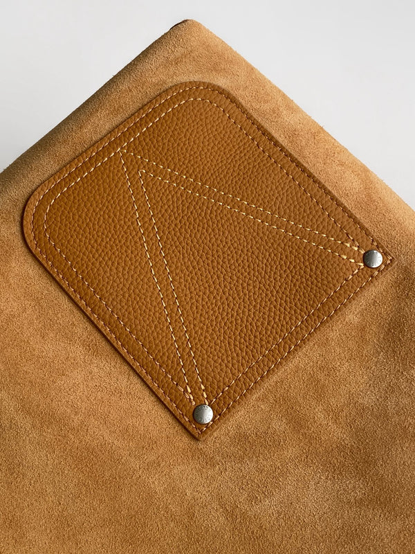 LV Verso Hobo Brown Calfskin Suede