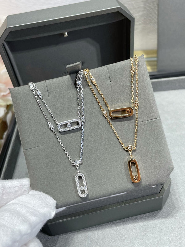 MOVE 2 ROW DIAMOND NECKLACE