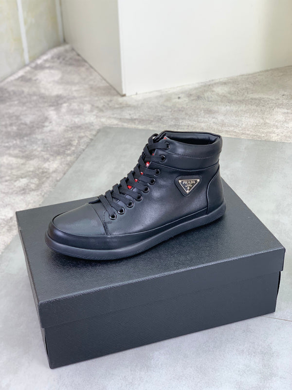 Pra high-top black calfskin 820248