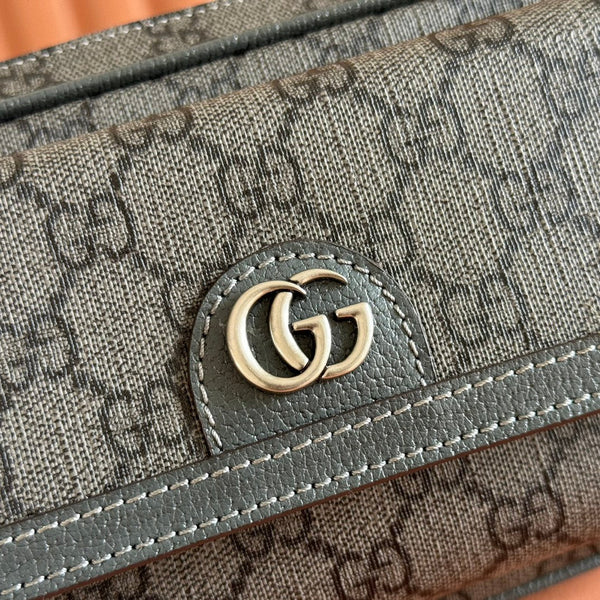 GG Ophidia GG Mini Handbag 20cm Dark Grey Supreme Canvas