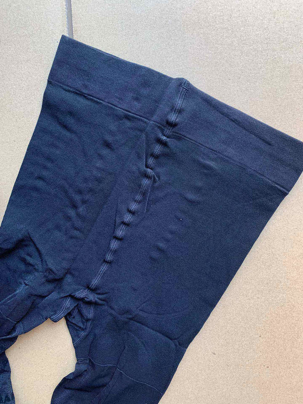 Prada haute couture version 3D letter flocked black pantyhose