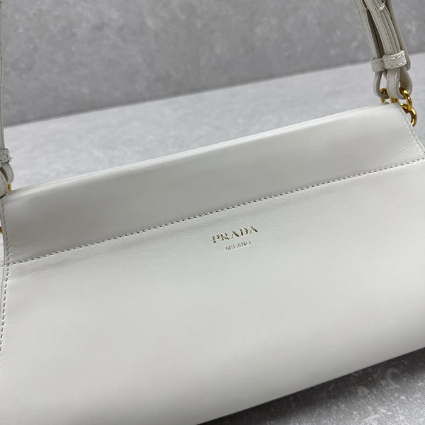 Prada Fall/Winter Runway Handbag 32 White in Cowhide