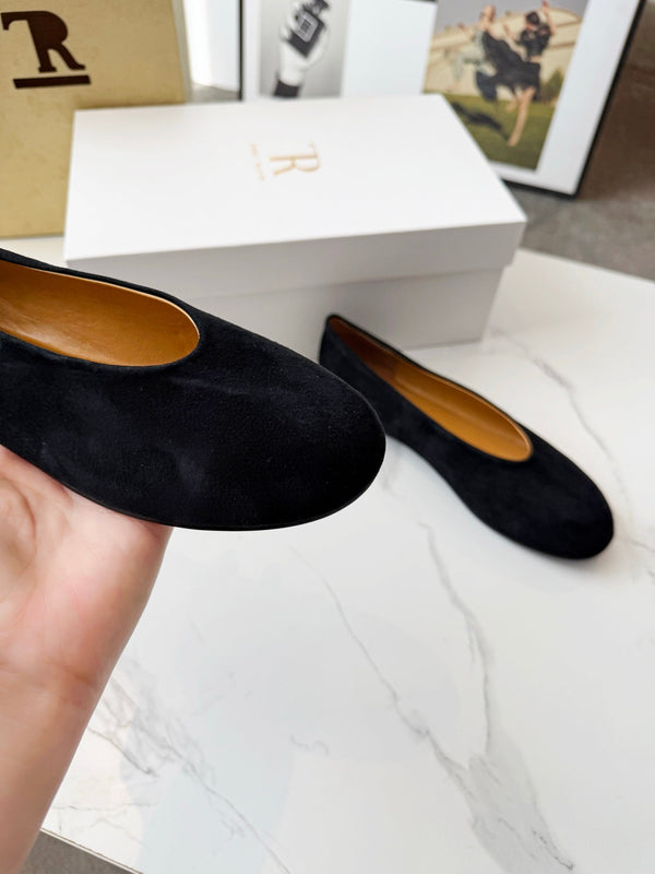 The Row 2026 Early Spring Mary Jane Flat Black Sheepskin 576849