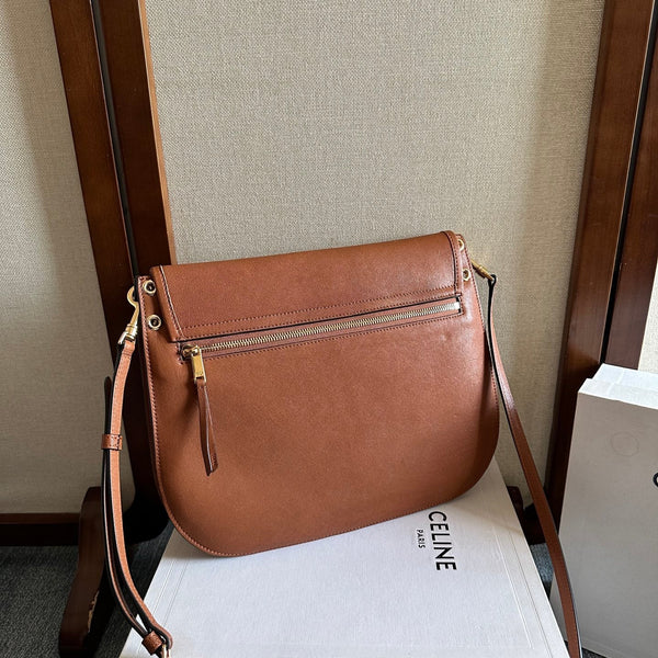 Celine Besace Soft Triome Brown Handbag in Lambskin 276305