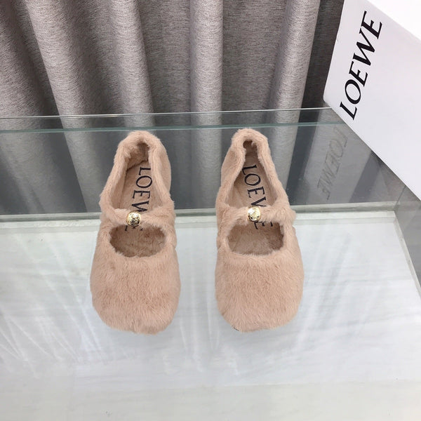 Loewe 2026 Ballet Flat Beịge in Wool 597431