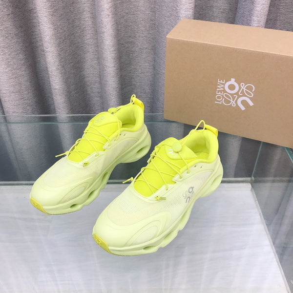 Loewe 2025 x On Cloud Solo Running Sneakers Green Nylon Calfskin 597428