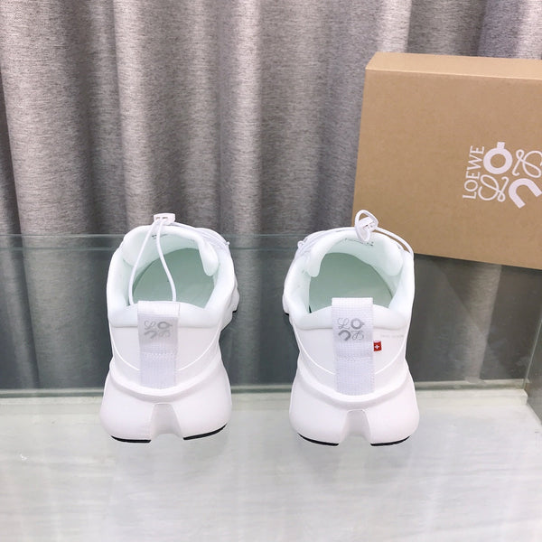 Loewe x on Angpao Couple Running Sneakers White Nylon Calfskin 597424