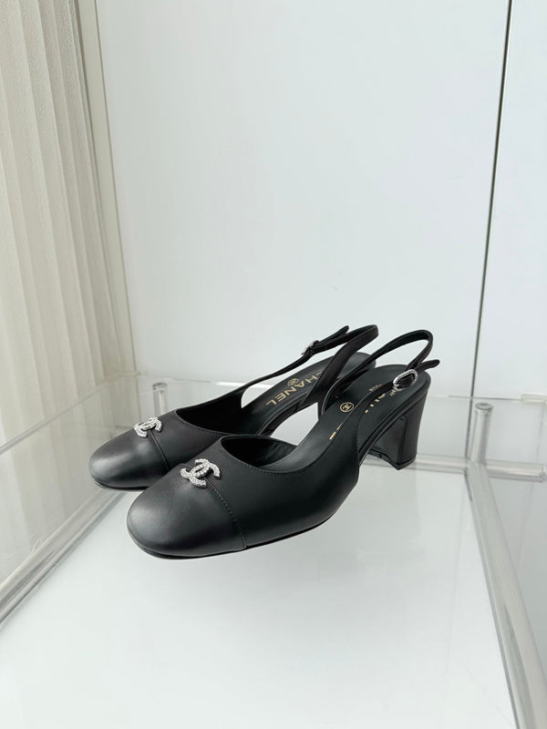 Chanel 26 High Heels Black 50 in Lambskin 597329