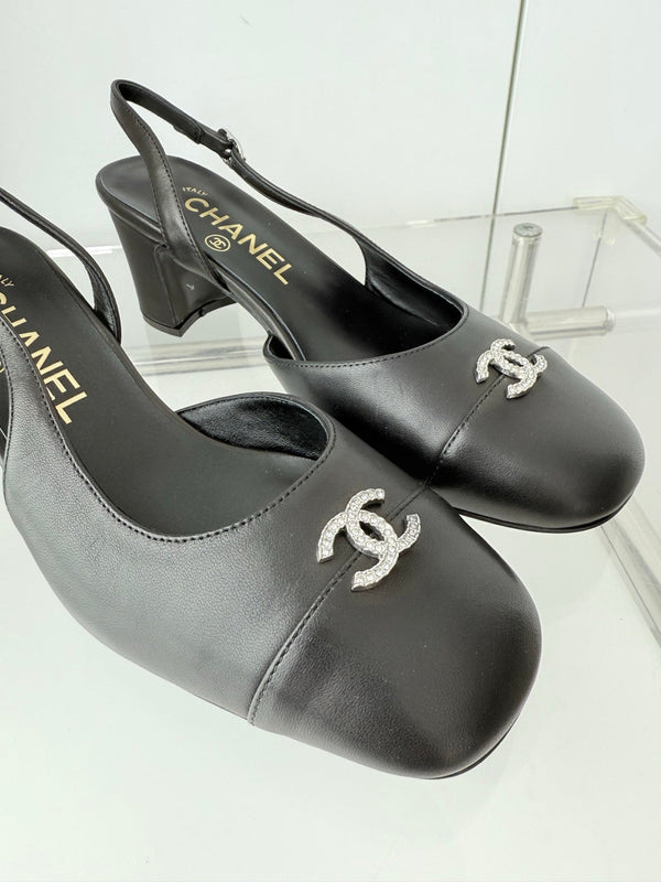 Chanel 26 High Heels Black 50 in Lambskin 597329