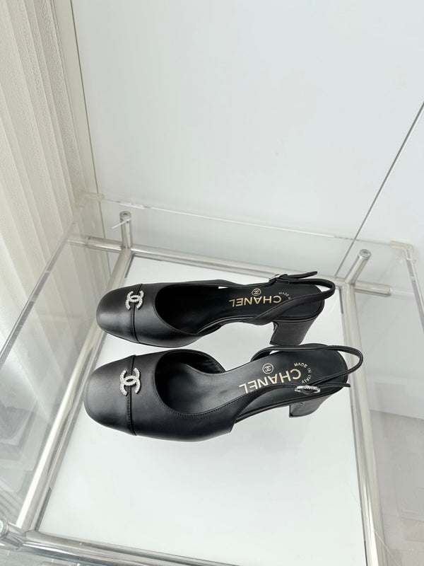 Chanel 26 High Heels Black 50 in Lambskin 597329