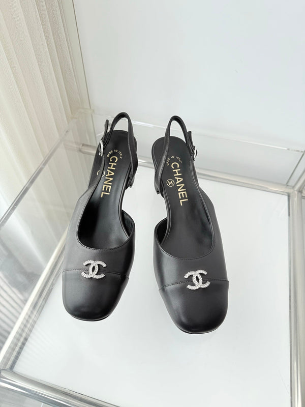 Chanel 26 High Heels Black 50 in Lambskin 597329
