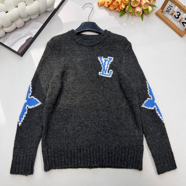 LV Jacquard Four-Leaf Clover Wool Knit Sweater 799502