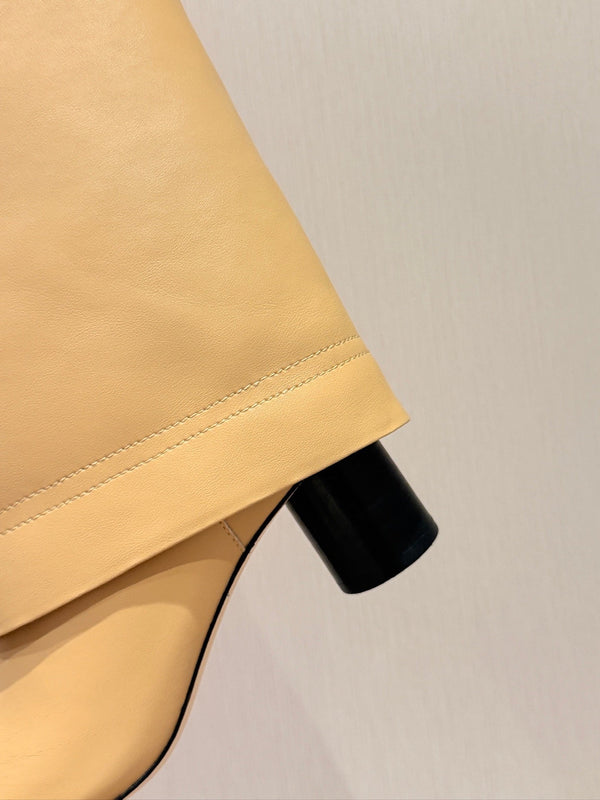 Chanel 26 Newest Runway Style Riding Beige Boots in Cowhide 598319