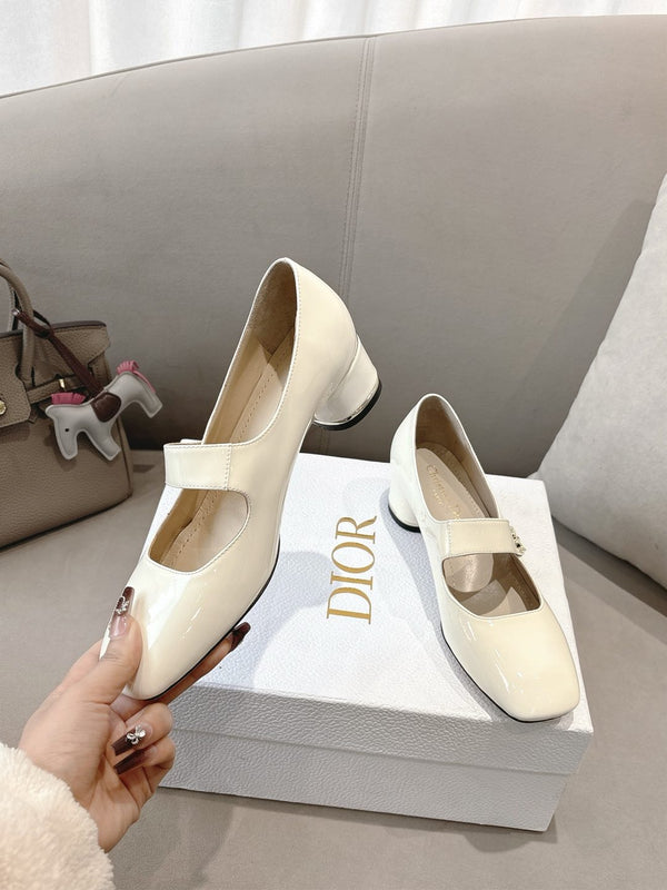 CD Mary Jane High Heels 40 White in Patent leather 598179