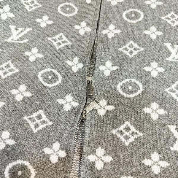 LV All-over Monogram Stand Collar Wool Knit Sweater 493348