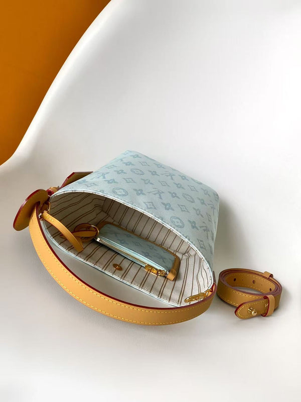 LV M27529 All-In BB Handbag 18 Light Blue Monogram and Damier Pattern 278106