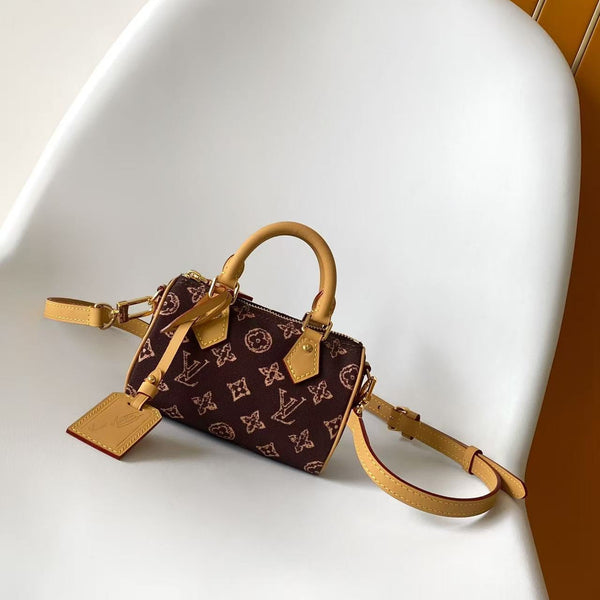 LV Nano Speedy Bag 26 Brown in Monogram Coated Canvas 278088