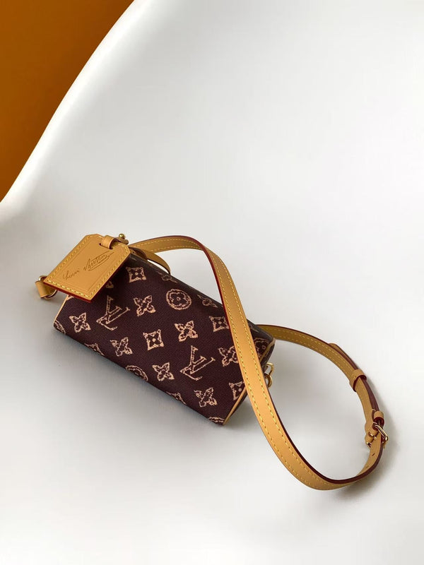 LV Nano Speedy Bag 26 Brown in Monogram Coated Canvas 278088