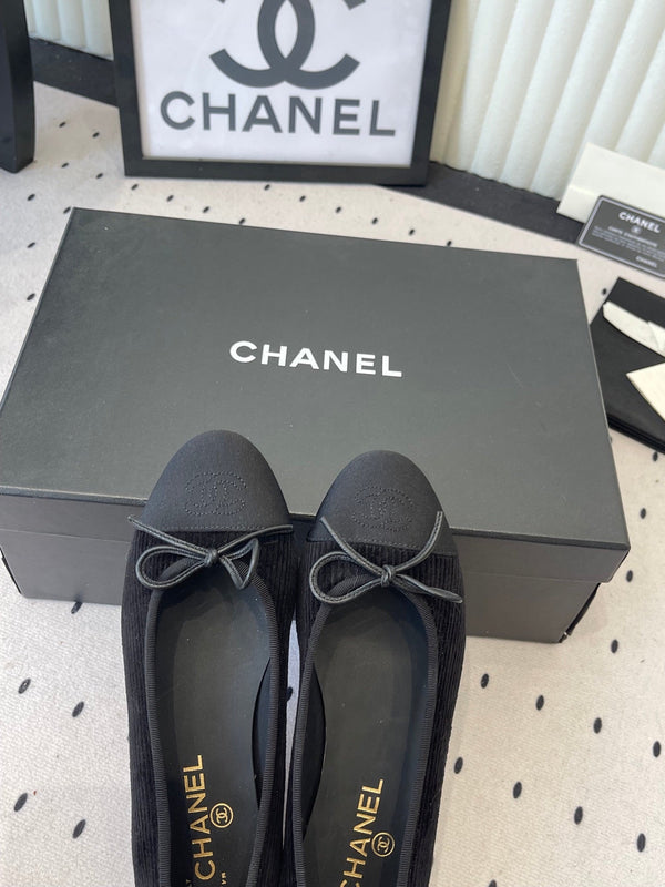 CC Ballet Flats Black in Sheepskin 611693