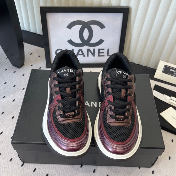 CC Sneaker Burgundy Black in Cowhide 611665