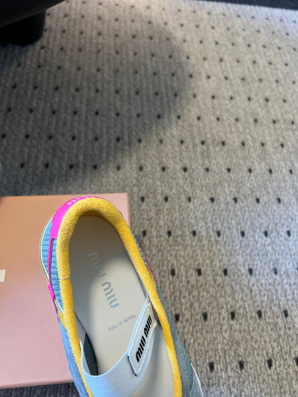 Miu Miu 26 Mary Jane Casual Flip-Flops Multicolor in Mesh fabric 614743