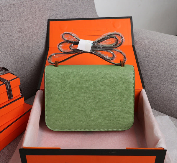 HM CONSTANCE BAG 22 PICKLE EPSOM GOLD HARDWARE