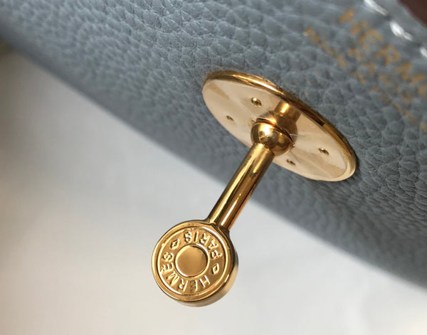 HM LINDY 30 BAG TEMPERED GRAY TAURILLON CLEMENCE LEATHER