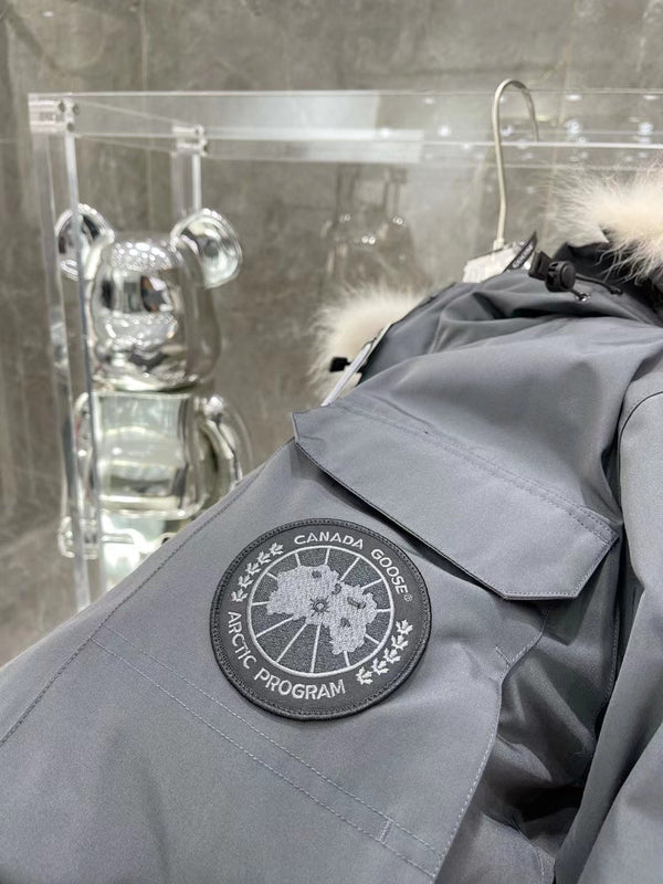 C. Goose Bomber Jacket Grey Polyester 0030