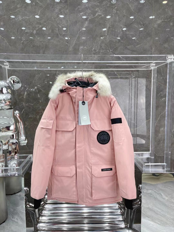 C. Goose Bomber Jacket Light Pink Polyester 0033