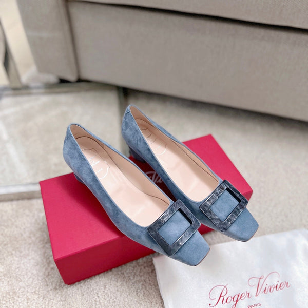 RV Trumpet Pumps 4.5cm Grey Suede 607867