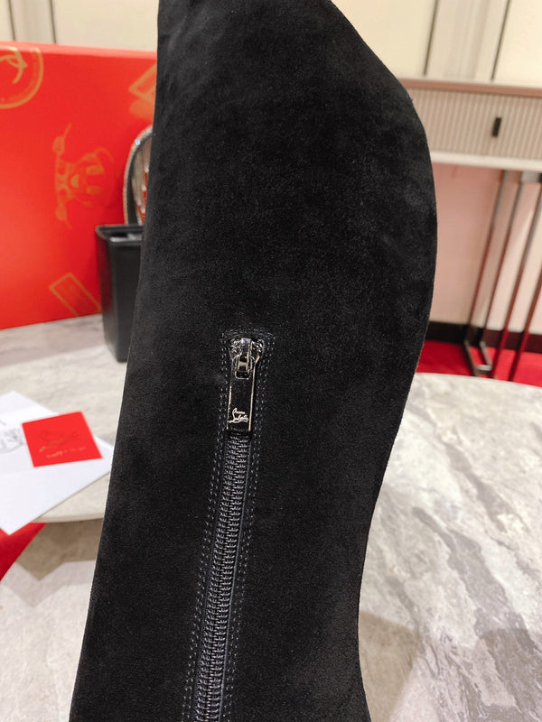 CL Eleonor High Heel Boots 85mm Suede Black