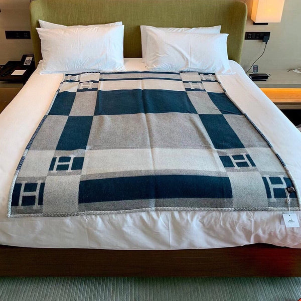 BLANKET 170 CM IN COLORFUL WOOL AND CASHMERE 689473