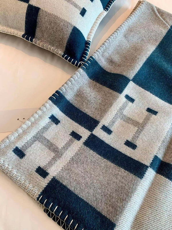 BLANKET 170 CM IN COLORFUL WOOL AND CASHMERE 689473