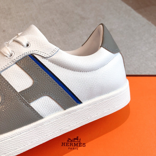HM BOOMERANG SNEAKER WHITE AND CEDAR CALFSKIN