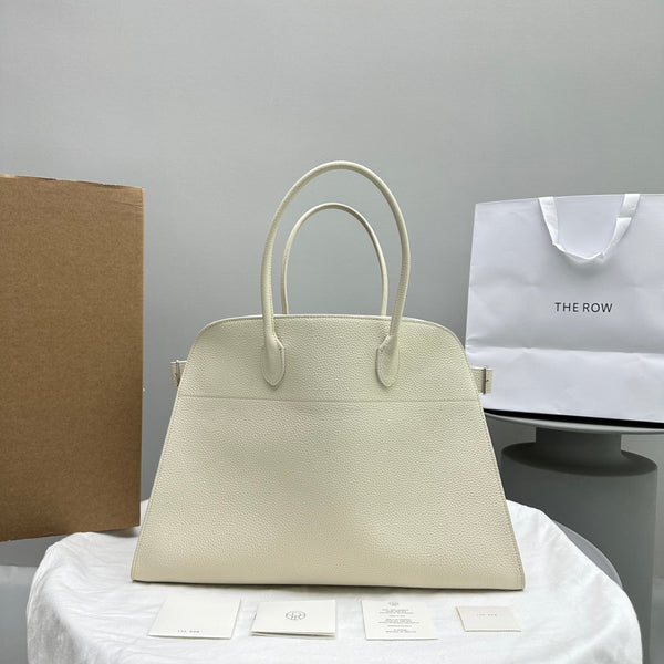 The Row Margaux 17 White Calfskin