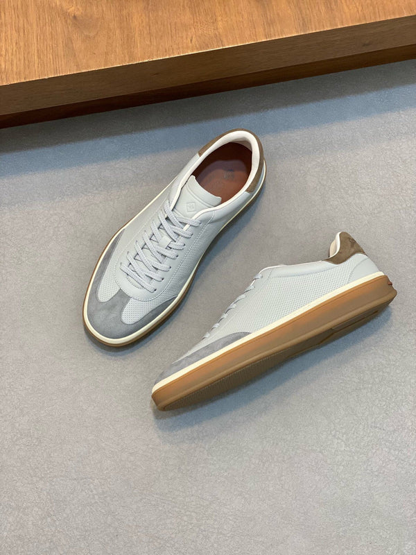 LP 360 TENNIS WALK SNEAKERS LIGHT GRAY MESH CALFSKIN