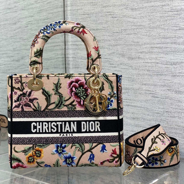 CD Floral Pollen 24 Lady Dior Bag Canvas 336648