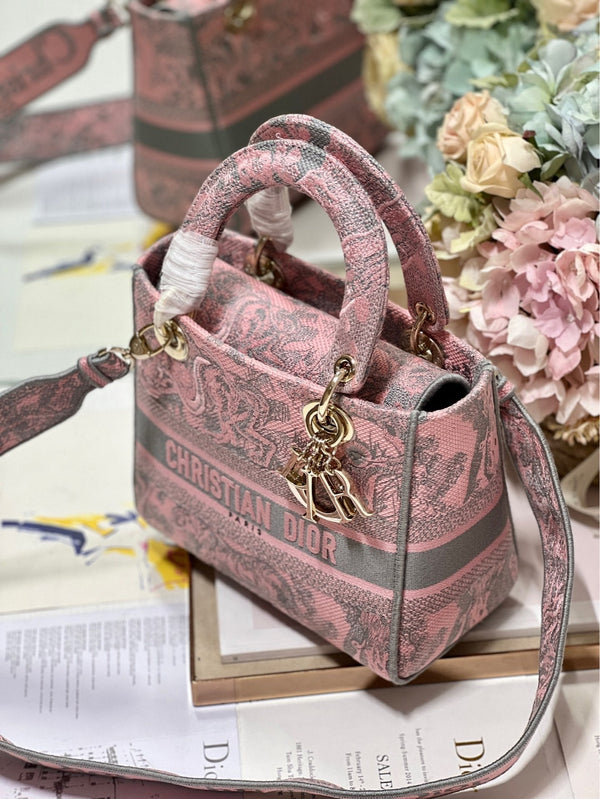 CD Old Foundation Tiger 24 Lady Dior Bag Canvas 336685