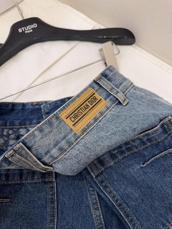 CD Rolled Denim Short Blue cotton