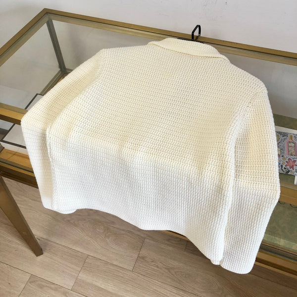 Gucci Rocheted Cardigan Cream Cotton 294121