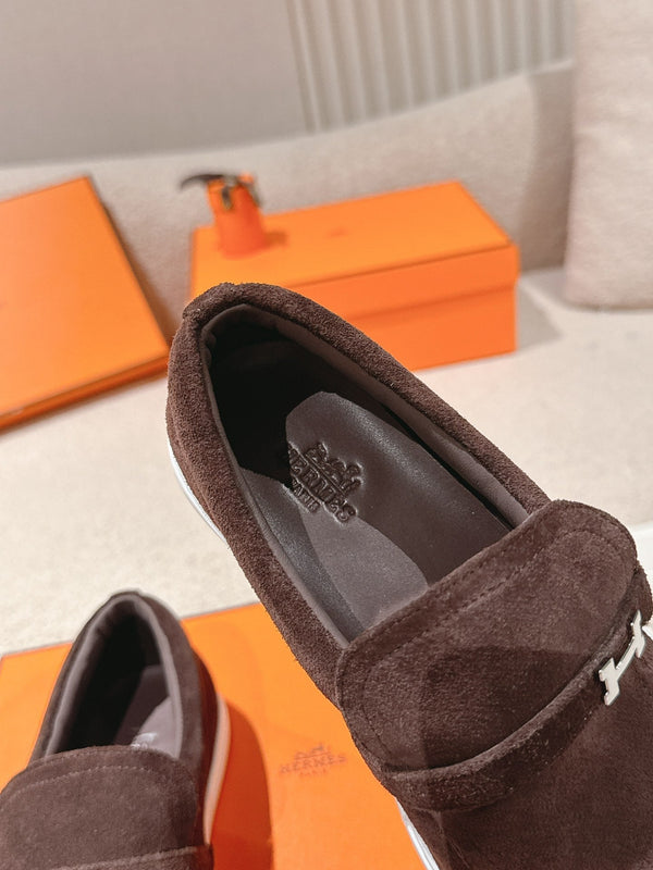 HM 25ss Loafers Dark Brown Suede 577159