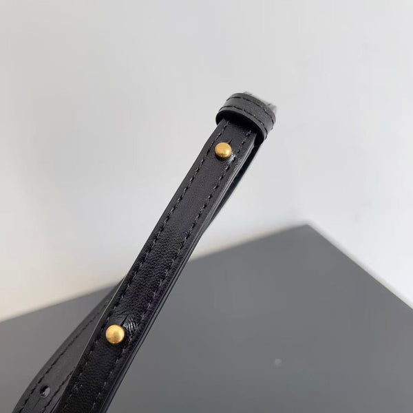 BV Mini Hop Hobo Bag Black Intrecciato Calfskin