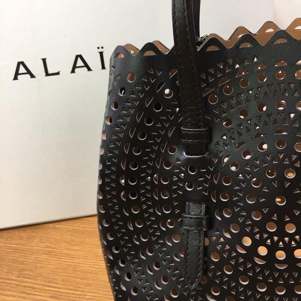 Alaia Mina 16 Bag Black Vienne Wave Calfskin
