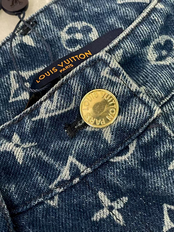 LV Monogram Blue Denim Pants