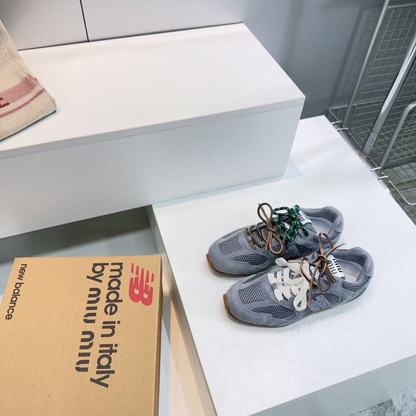 Miu Miu Pre-Owned x New Balance Sneakers Dark Gray Cowhide Suede