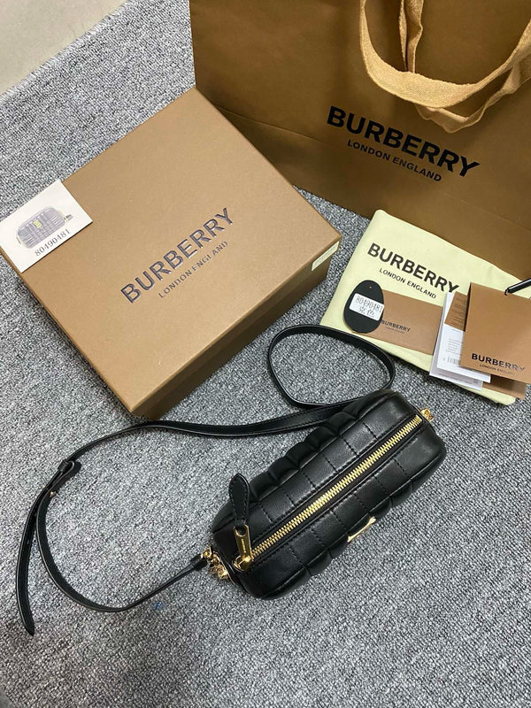 Burberry 2025 Lola Camera Bag Black Quilted Lambskin