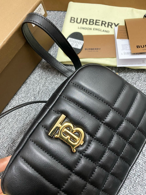 Burberry 2025 Lola Camera Bag Black Quilted Lambskin