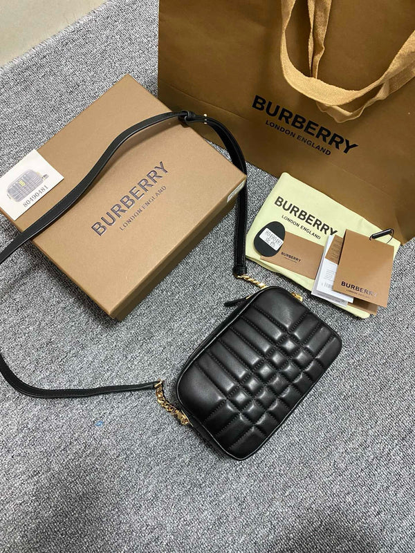 Burberry 2025 Lola Camera Bag Black Quilted Lambskin