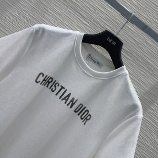 CD 2025 Set T-shirt with Mesh skirt Black White Polyester Cotton